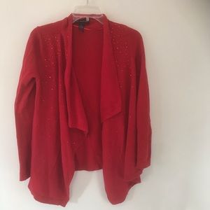 Inc Red Cardigan Sz Small